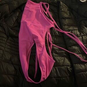 Magenta Pink Tie Back Jolyn Swimsuit